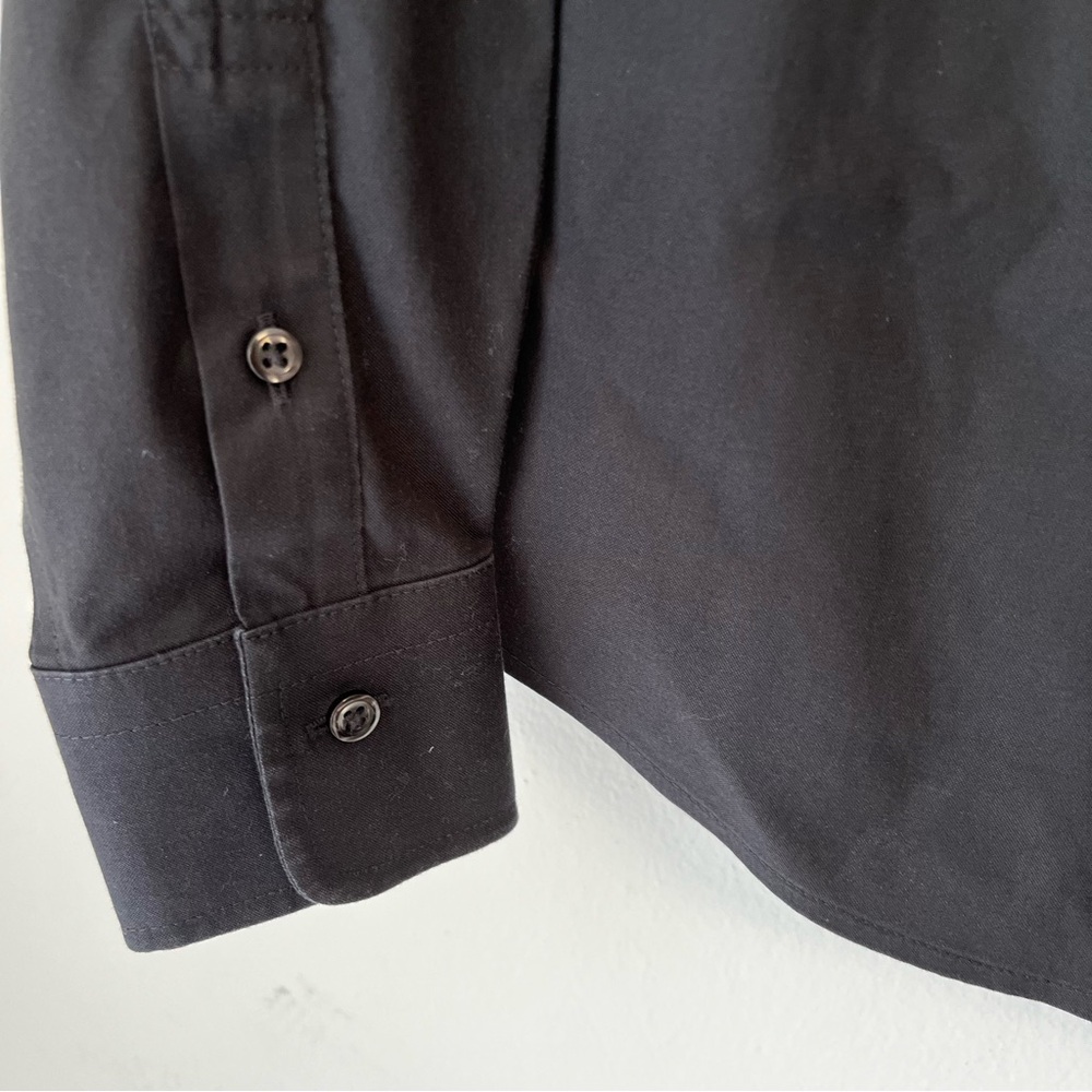 Brooks Brothers Button Down Solid Black Shirt Fit… - image 4